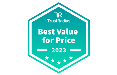Trust Radius Best Value badge.