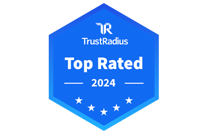 Top Rated Trust Radius Badge for 2024.