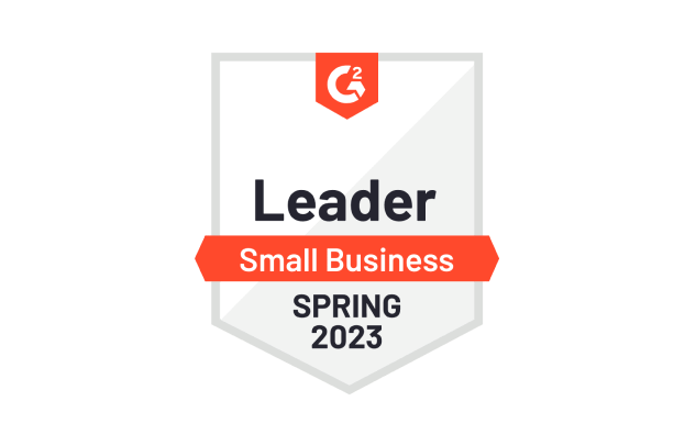 G2 Spring 2023 Small Business Leader Badge.